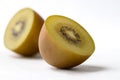 Fresh sungold kiwi fruit on white background Royalty Free Stock Photo