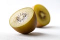 Fresh sungold kiwi fruit on white background Royalty Free Stock Photo
