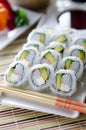 Fresh sushi California Rolls Royalty Free Stock Photo