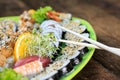 Fresh sushi close up Royalty Free Stock Photo