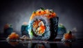 Fresh sushi roll