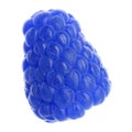 Fresh sweet blue raspberry on white background,