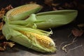 Fresh sweet corn on cobs . Royalty Free Stock Photo