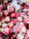 Fresh, sweet, large, healthy strawberries and frozen strawberries.