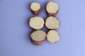 Fresh sweet potatoes isolated on white background Royalty Free Stock Photo