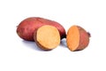 Fresh Sweet potato tubers on background Royalty Free Stock Photo