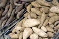 Fresh Sweet Potatoes for Sale Royalty Free Stock Photo