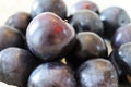 Fresh, sweet, ripe, plums. Macro Photo food fruit plums. Royalty Free Stock Photo