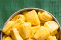 Fresh sweet yellow jackfruit ripe