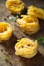 Fresh Tagliatelle and Herbs Royalty Free Stock Photo