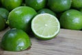 Fresh Tahiti Lime Sliced in Half