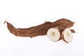 Fresh Tapioca roots or Cassava roots isolated on a white background