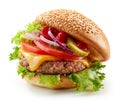 Fresh tasty burger Royalty Free Stock Photo