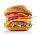 Fresh tasty burger Royalty Free Stock Photo