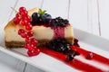 Cheese cake with fruits Royalty Free Stock Photo