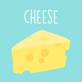 Fresh tasty cheese graphic illustration