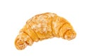 Fresh and tasty croissant over white background, clipping path