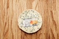 Fresh and tasty French Fourme d`Ambert cheese