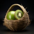 Fresh And Tasty Kiwi Basket With Apple - Pierre Pellegrini Style