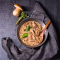 Tasty mushroom sauce Royalty Free Stock Photo