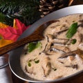 Tasty mushroom sauce Royalty Free Stock Photo