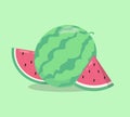 Fresh and tasty watermelon sliced. Vegetarian and ecology food. Healthy food. Sweet water melon. Tropical fruits Royalty Free Stock Photo