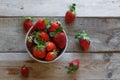 Fresh and testy greek strawberries Royalty Free Stock Photo