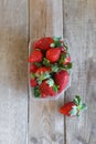 Fresh and testy greek strawberries Royalty Free Stock Photo