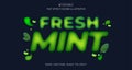 Fresh text effect design editable vector