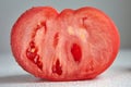 Fresh textured tomato in a cut