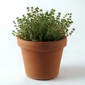 Fresh thyme plant in a terracotta pot Royalty Free Stock Photo