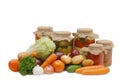 Fresh and tinned vegetables