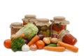 Fresh and tinned vegetables