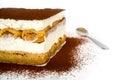 Fresh Tiramisu Cake, white background