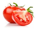 Fresh tomato in cut with leaf parsley Royalty Free Stock Photo