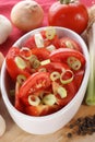 Fresh tomato salad Royalty Free Stock Photo