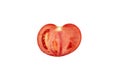 Fresh tomato slice isolated on white background. Clipping path Royalty Free Stock Photo