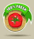 Fresh tomato sticker