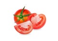 Fresh tomatoe isolated on white background, Raw food Royalty Free Stock Photo