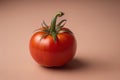 Fresh tomatoe on a wooden background. ai generative