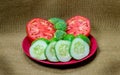 Fresh Tomatoes, Broccoli, Green Peppers and Sliced Cucumbers Royalty Free Stock Photo