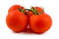 Fresh tomatoes isolated on white Royalty Free Stock Photo