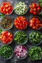 Fresh Tomatoes, Lettuce, and Vegetables on Table Royalty Free Stock Photo