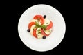 Fresh tomatoes, mozzarella salad Royalty Free Stock Photo
