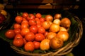 Fresh tomatoes and onions basket