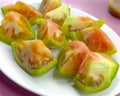 Fresh tomatoes sliced closeup