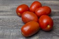 Fresh tomatoes vegetable on wood table Royalty Free Stock Photo