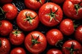 Fresh Tomatoes with Water Droplets. Generative AI Royalty Free Stock Photo