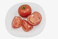 Fresh tomatoes on white background. Clipping Path