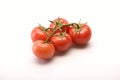 Fresh tomatoes on a white background Royalty Free Stock Photo